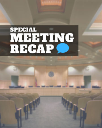 Special Meeting Recap