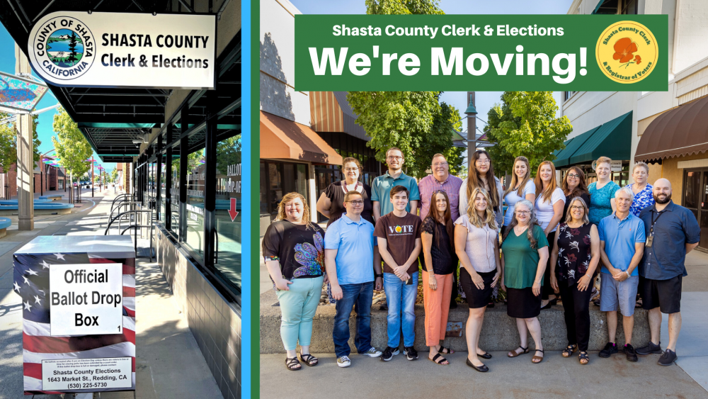 Shasta County Clerk and Elections New Location Shasta County California